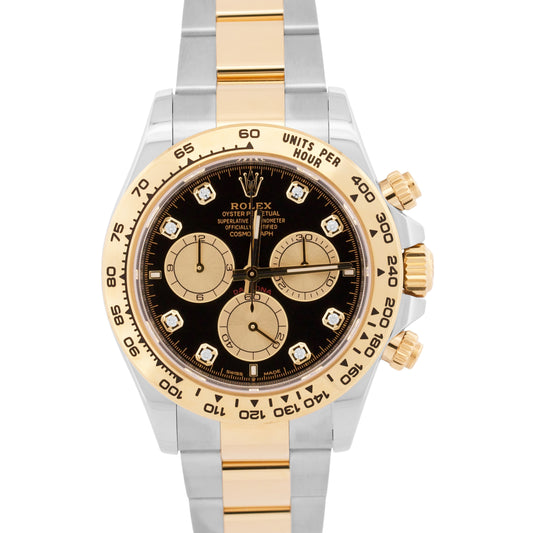 2025 PAPERS Rolex Daytona FACTORY BLACK DIAMOND 18K Gold Steel 40mm 126503 BOX