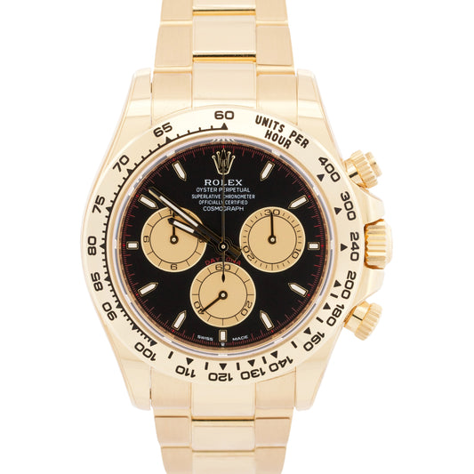 UNWORN 2025 PAPERS Rolex Daytona 40mm Black NEWMAN 18K Gold 126508 Watch BOX