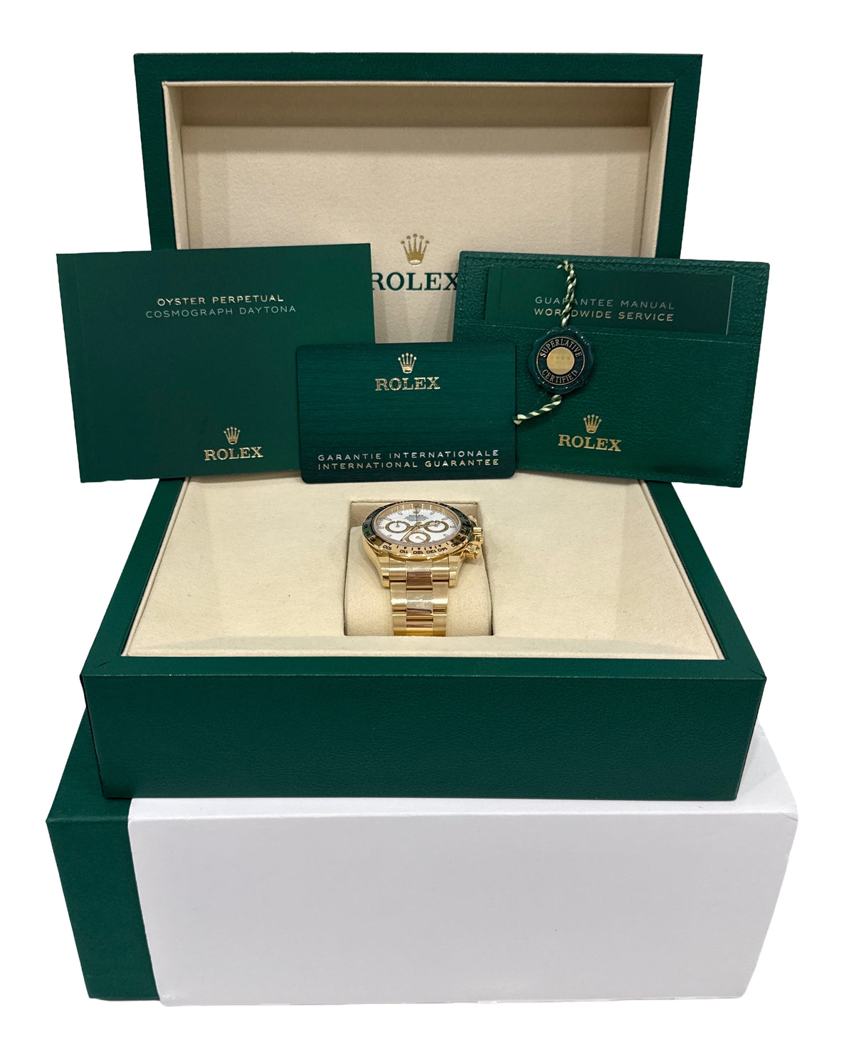 2026 Rolex Daytona Cosmograph 126508 White 18K Yellow Gold 40mm Watch Box Papers