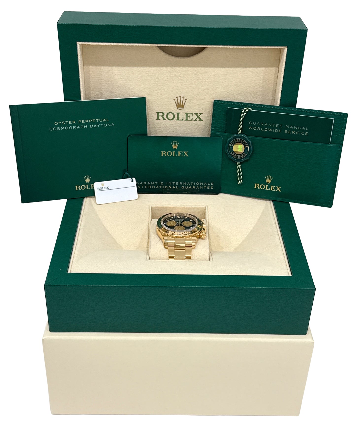 UNWORN 2025 PAPERS Rolex Daytona 40mm Black NEWMAN 18K Gold 126508 Watch BOX