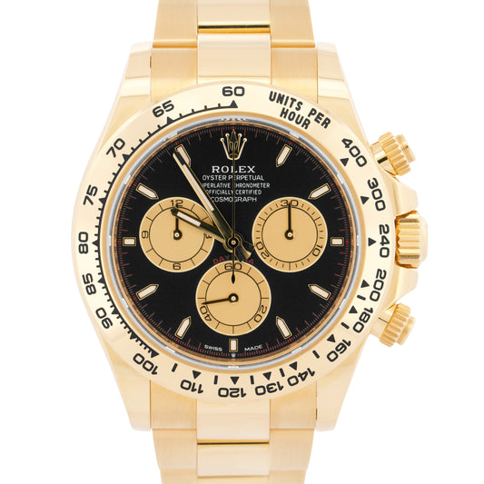 2025 PAPERS Rolex Daytona 40mm PAUL NEWMAN Black 18K Yellow Gold 126508 BOX