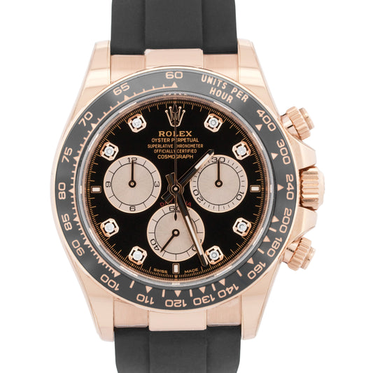 2024 PAPERS Rolex Daytona Cosmograph BLACK DIAMOND 18K Oysterflex 126515 BOX
