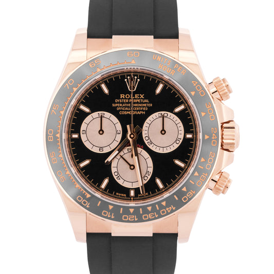 NEW 2026 PAPERS Rolex Daytona BLACK 18K Rose Gold Oysterflex 126515 LN Watch BOX