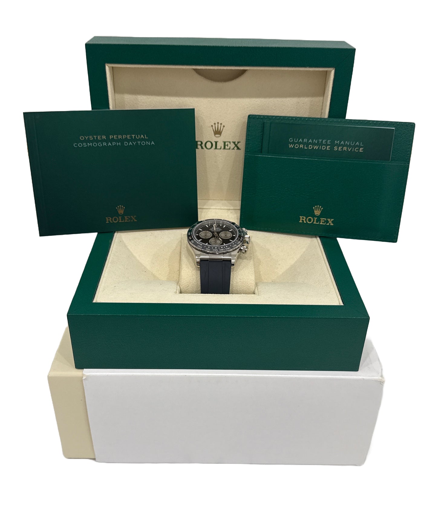 MINT 2024 Rolex Daytona BLACK 18K White Gold OYSTERFLEX 40mm 126519 LN Watch BOX