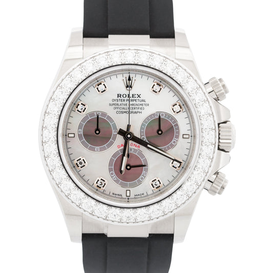 NEW 2025 PAPERS Rolex Daytona FACTORY MOP DIAMOND 18K White Gold 126589RBR BOX