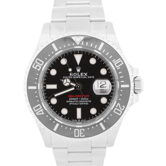PAPERS Rolex Sea-Dweller 50th-Anniversary BLACK Red 43mm Steel 126600 Watch BOX