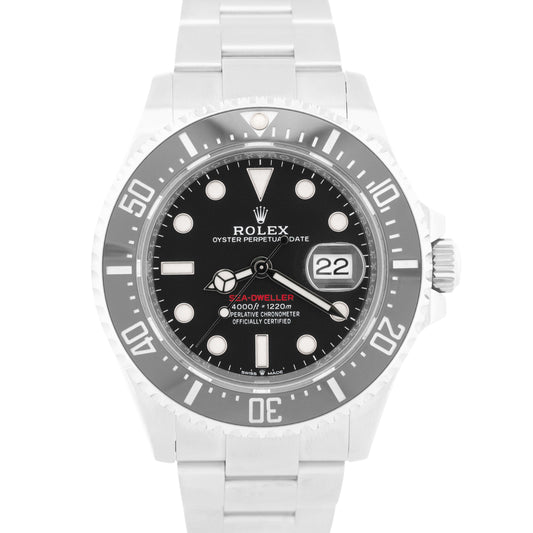 2021 PAPERS Rolex Sea-Dweller 50th-Anniversary Red BLACK 43mm Steel 126600 BOX