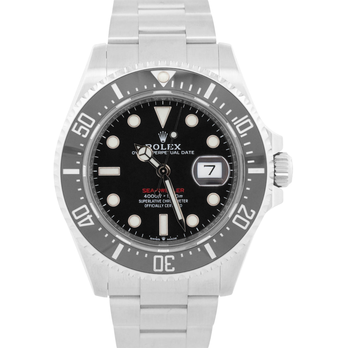 2021 Rolex Sea-Dweller Red 126600 Black Stainless Steel 43mm Watch Box Papers