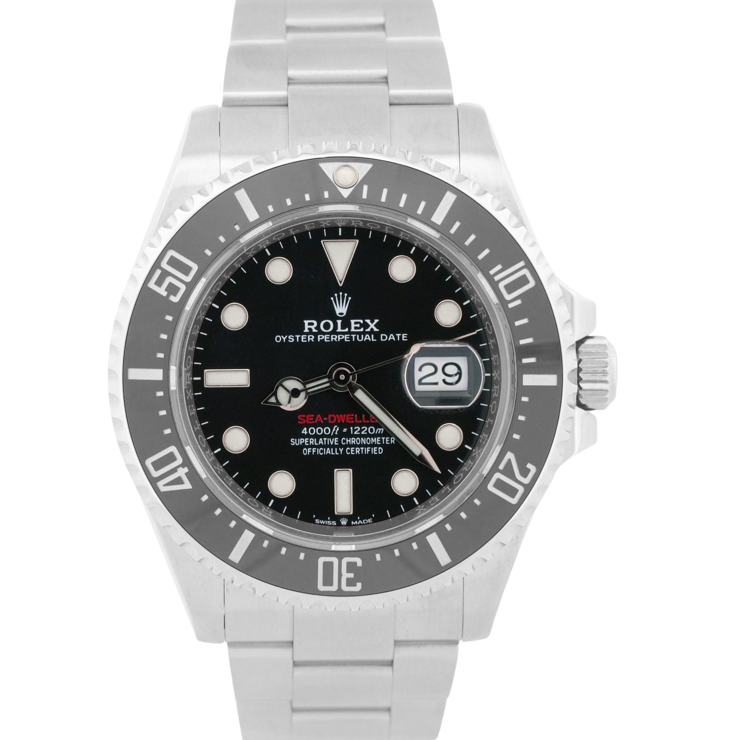 PAPERS Rolex Sea-Dweller 50th-Anniversary BLACK Red 43mm Steel 126600 MK2 BOX