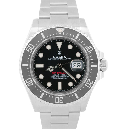 PAPERS Rolex Sea-Dweller 50th-Anniversary BLACK Red 43mm Steel 126600 MK2 BOX