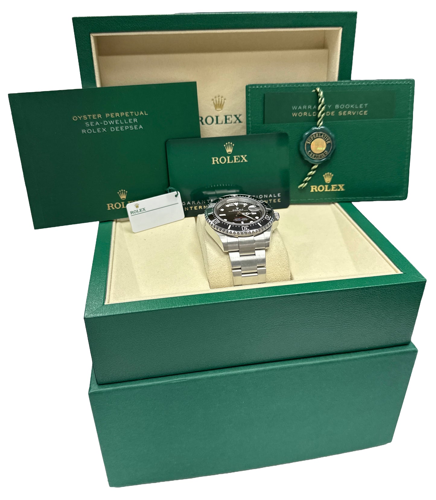 2025 PAPERS Rolex Sea-Dweller 50th-Anniversary BLACK Red 43mm MK2 126600 BOX