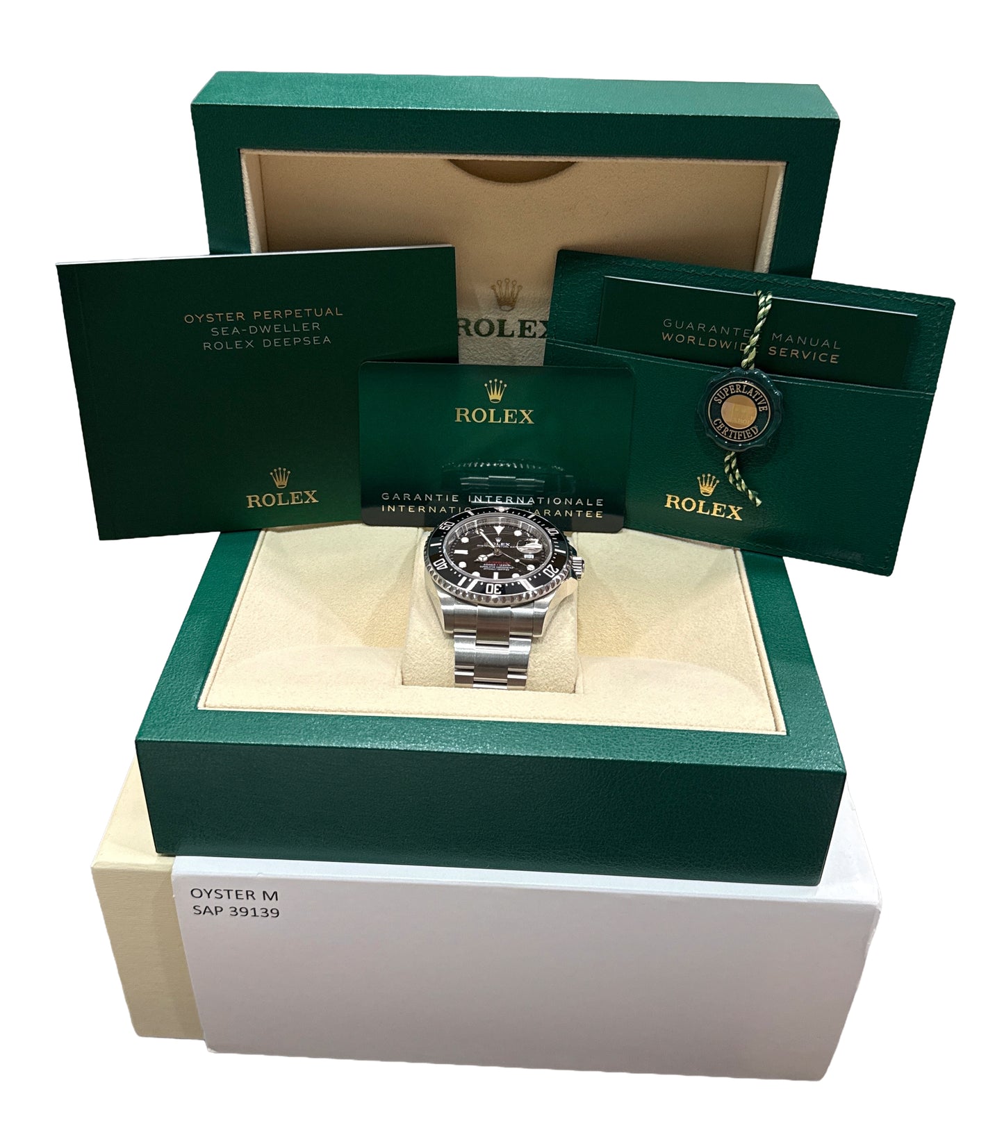 2021 PAPERS Rolex Sea-Dweller 50th-Anniversary Red BLACK 43mm Steel 126600 BOX