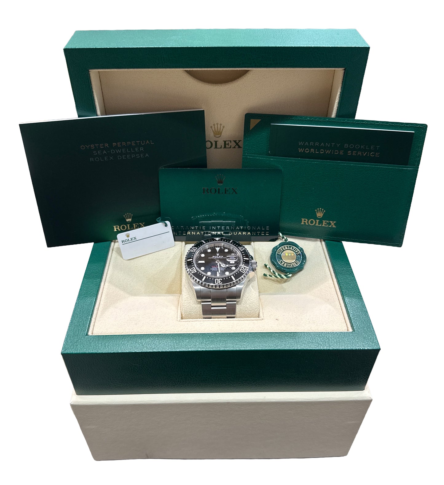 PAPERS Rolex Sea-Dweller 50th-Anniversary BLACK Red 43mm Steel 126600 MK2 BOX
