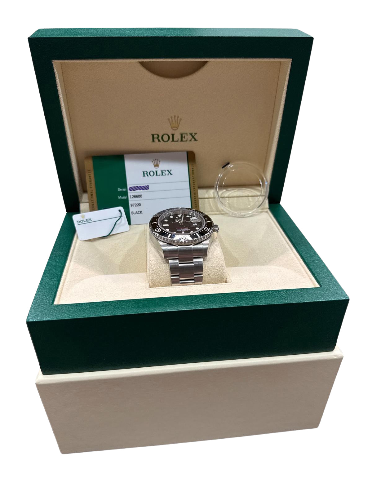 PAPERS Rolex Sea-Dweller 50th-Anniversary BLACK Red 43mm Steel 126600 MK2 BOX