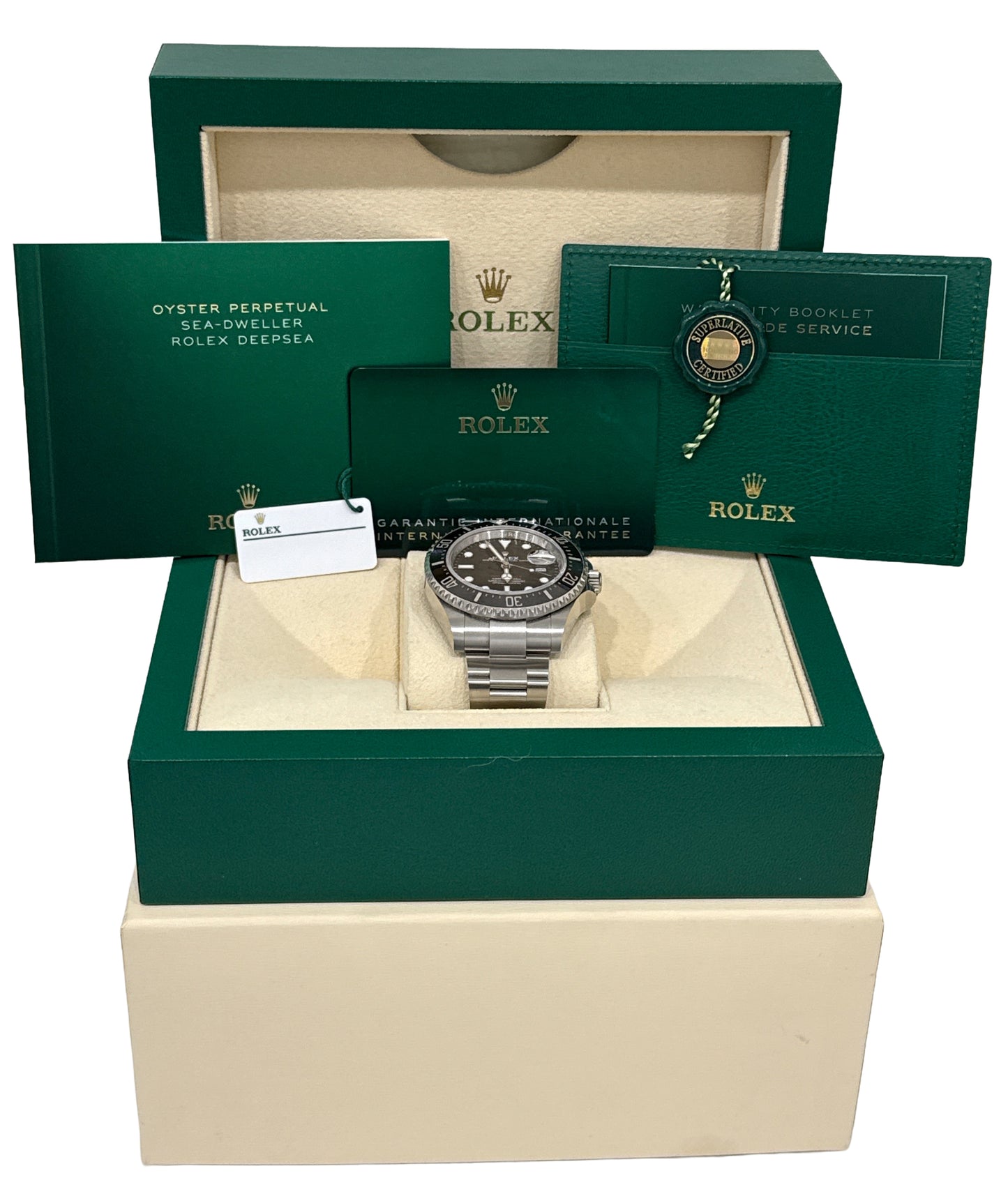 2023 PAPERS Rolex Sea-Dweller 126600 MK2 50th-Anniversary Red Black 43mm BOX
