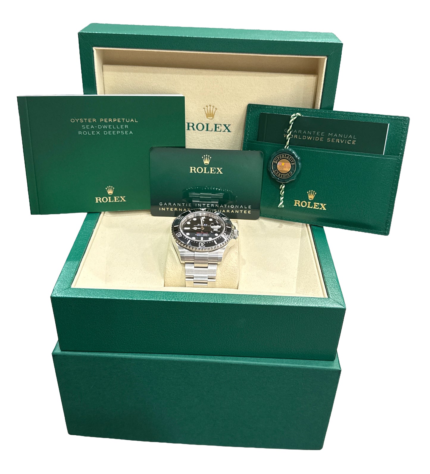 2025 PAPERS Rolex Sea-Dweller 50th-Anniversary BLACK Red 43mm MK2 126600 BOX
