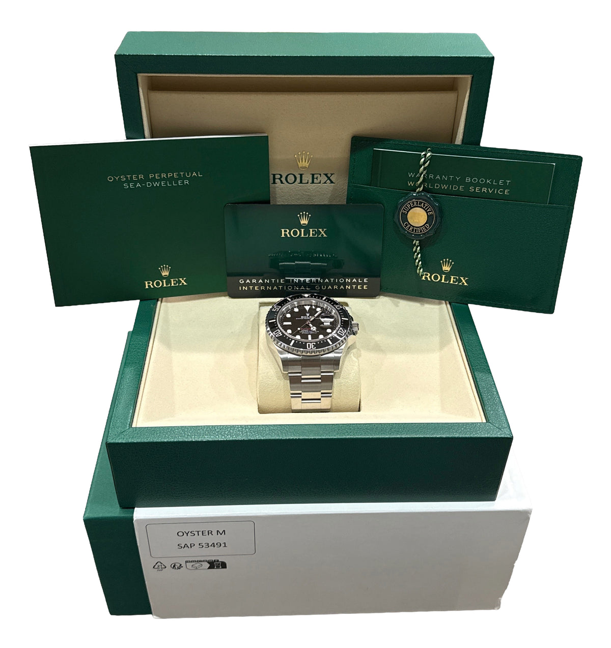 2026 Rolex Sea-Dweller 50th-Anniversary 126600 Black Red Steel 43mm Box Papers