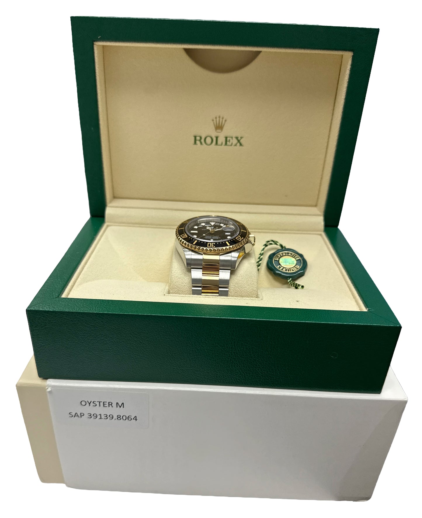 Rolex Sea-Dweller 43mm BLACK Two-Tone 18K Yellow Gold Steel Watch 126603 BOX