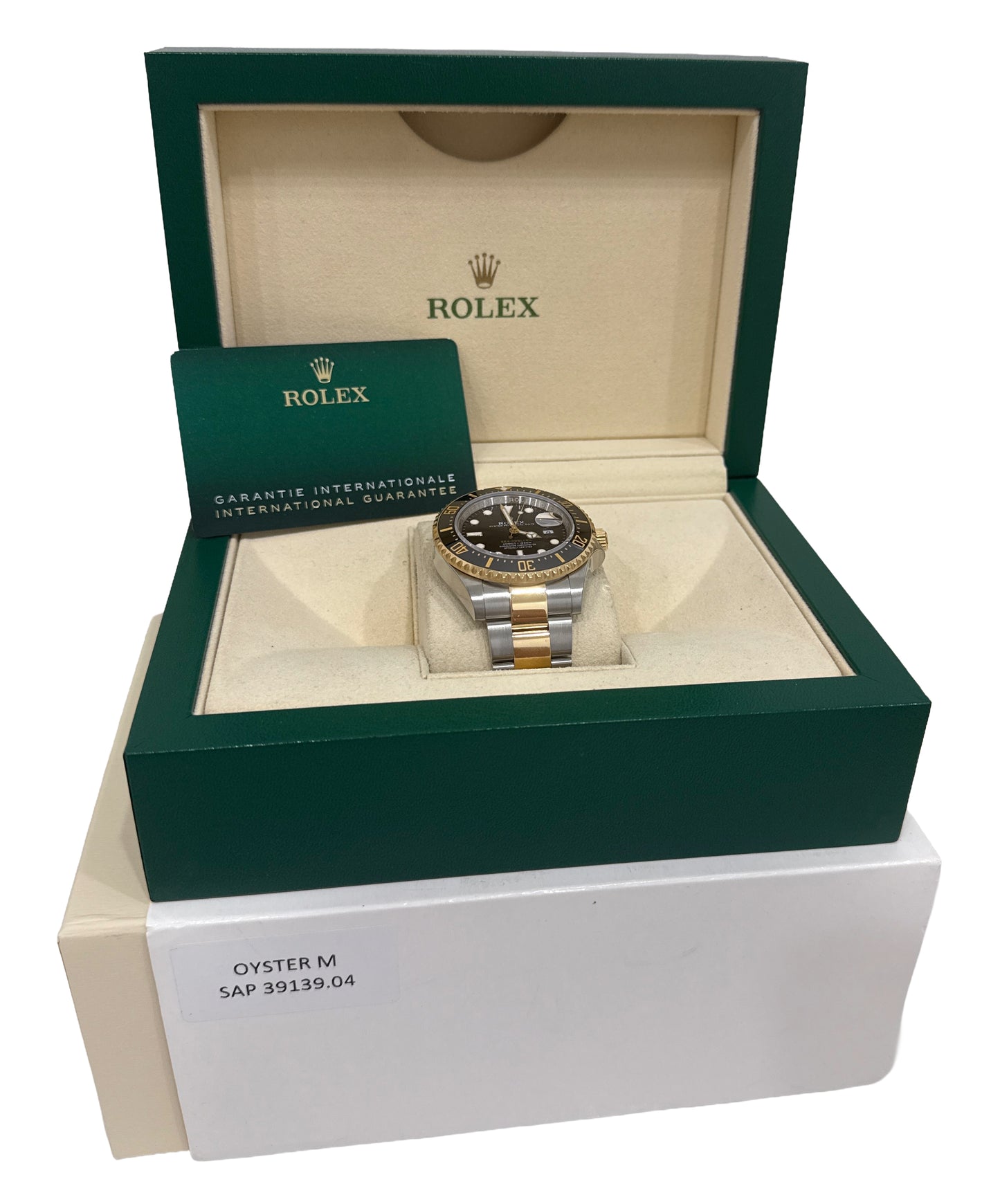 2023 PAPERS Rolex Sea-Dweller BLACK Two-Tone Steel 18K Gold 43mm 126603 BOX