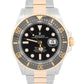 2023 PAPERS Rolex Sea-Dweller BLACK Two-Tone Steel 18K Gold 43mm 126603 BOX