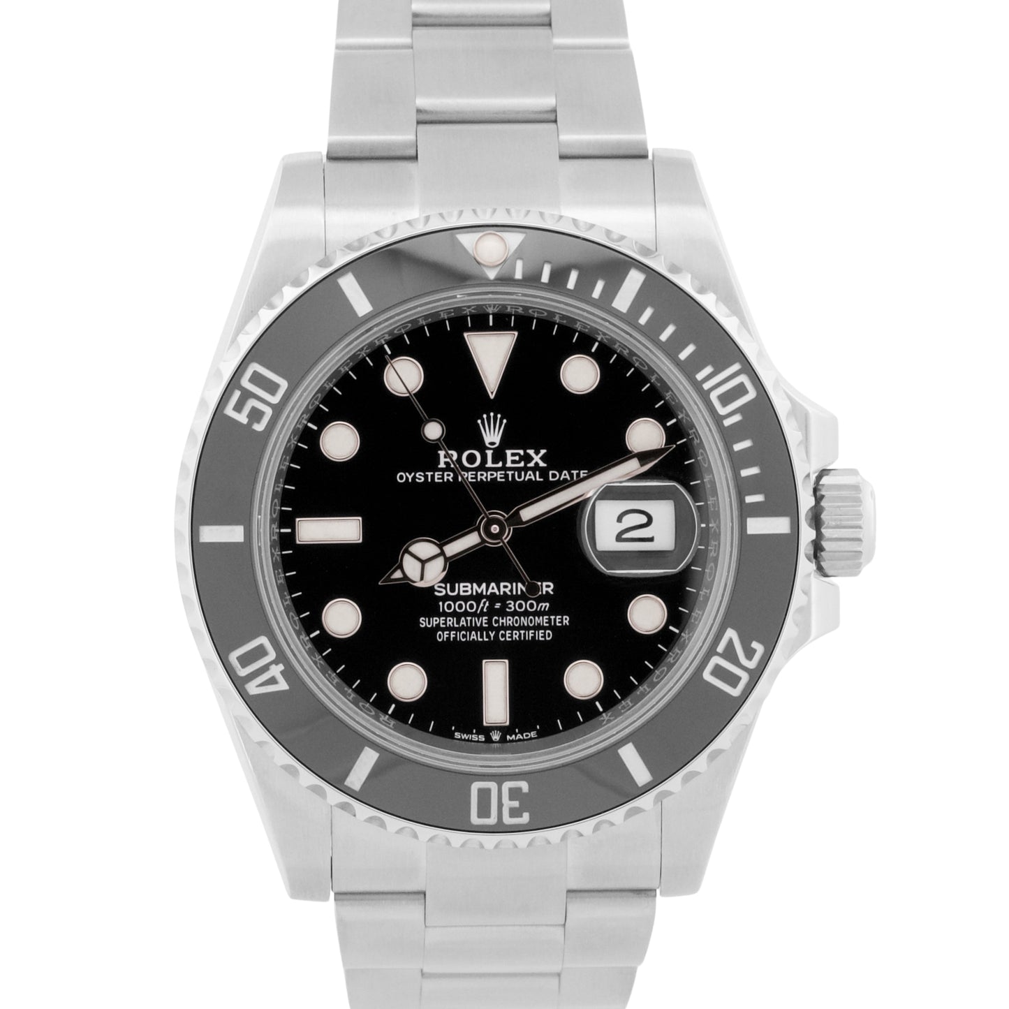 2022 PAPERS Rolex Submariner 41mm BLACK Stainless Steel Ceramic 126610 LN BOX