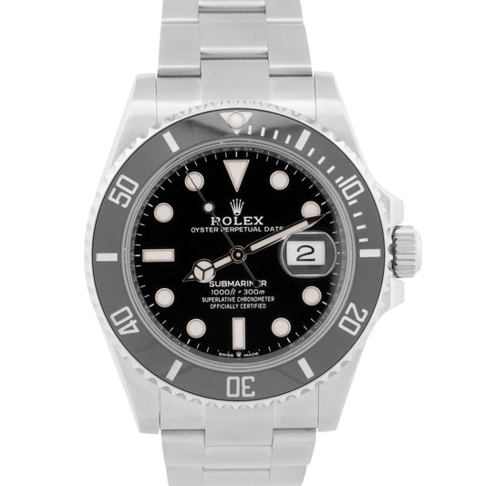 2022 PAPERS Rolex Submariner 41mm BLACK Stainless Steel Ceramic 126610 LN BOX