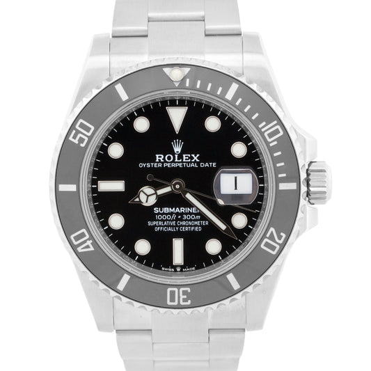 PAPERS Rolex Submariner Date 41 BLACK Ceramic Stainless Steel 41mm 126610 LN BOX