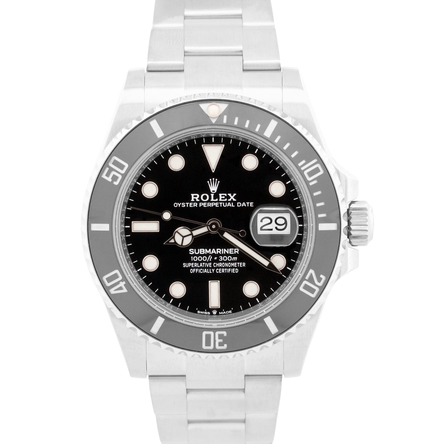 PAPERS Rolex Submariner Date 41mm BLACK Stainless Steel Ceramic 126610 LN BOX