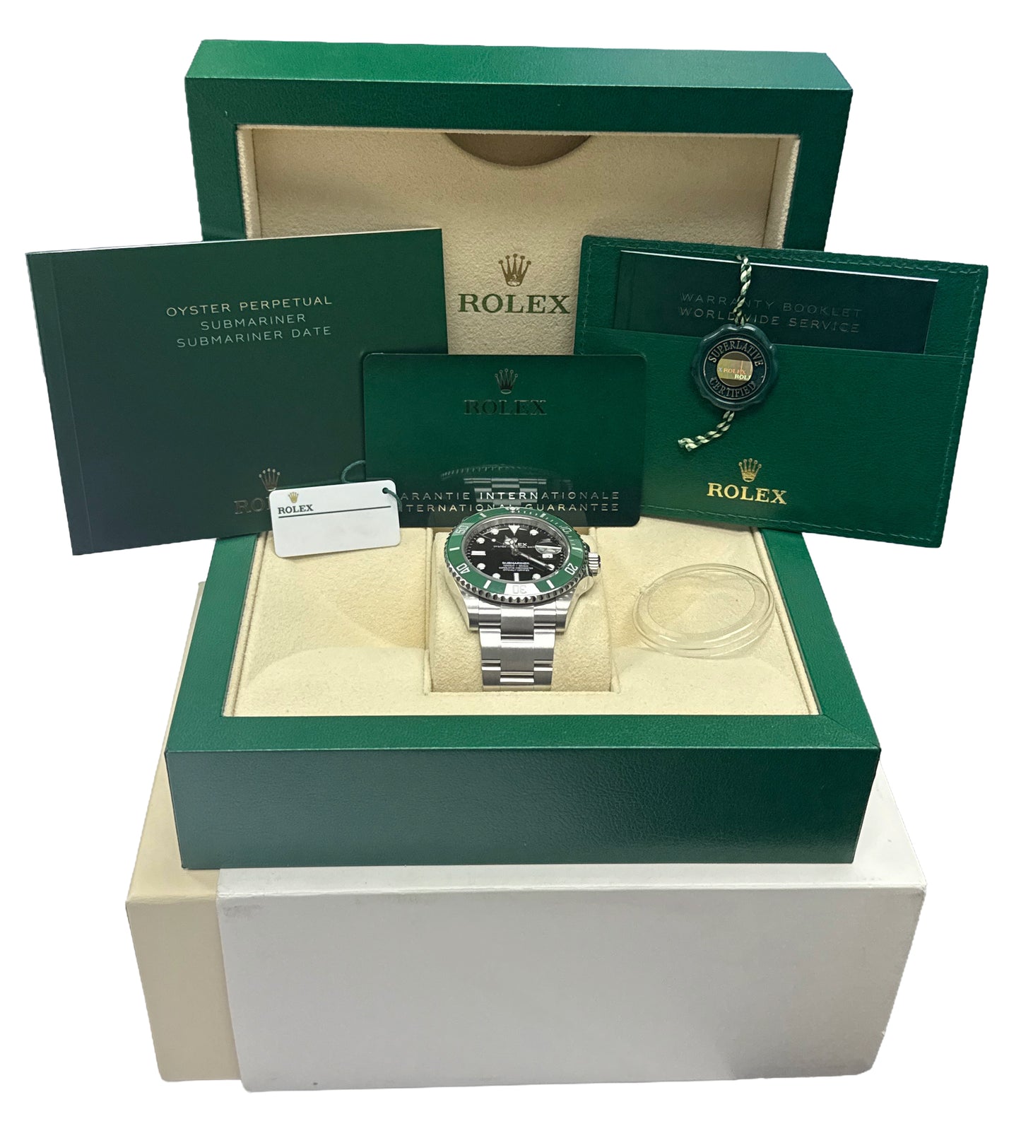 2022 PAPERS Rolex Submariner Date KERMIT Steel 41mm 126610 LV Watch BOX