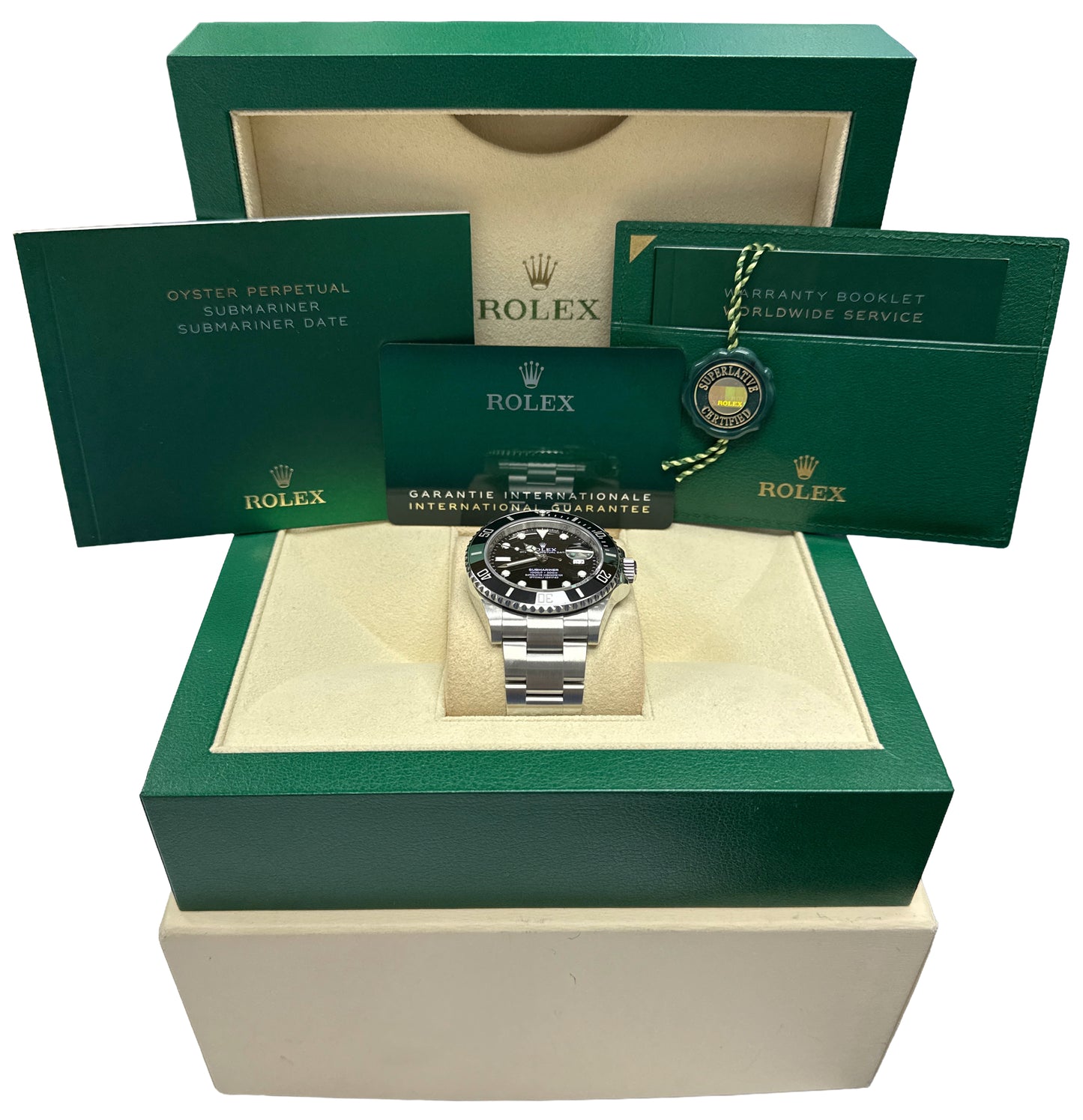 2023 PAPERS Rolex Submariner 41 Steel BLACK Ceramic 41mm 126610 LN Watch BOX