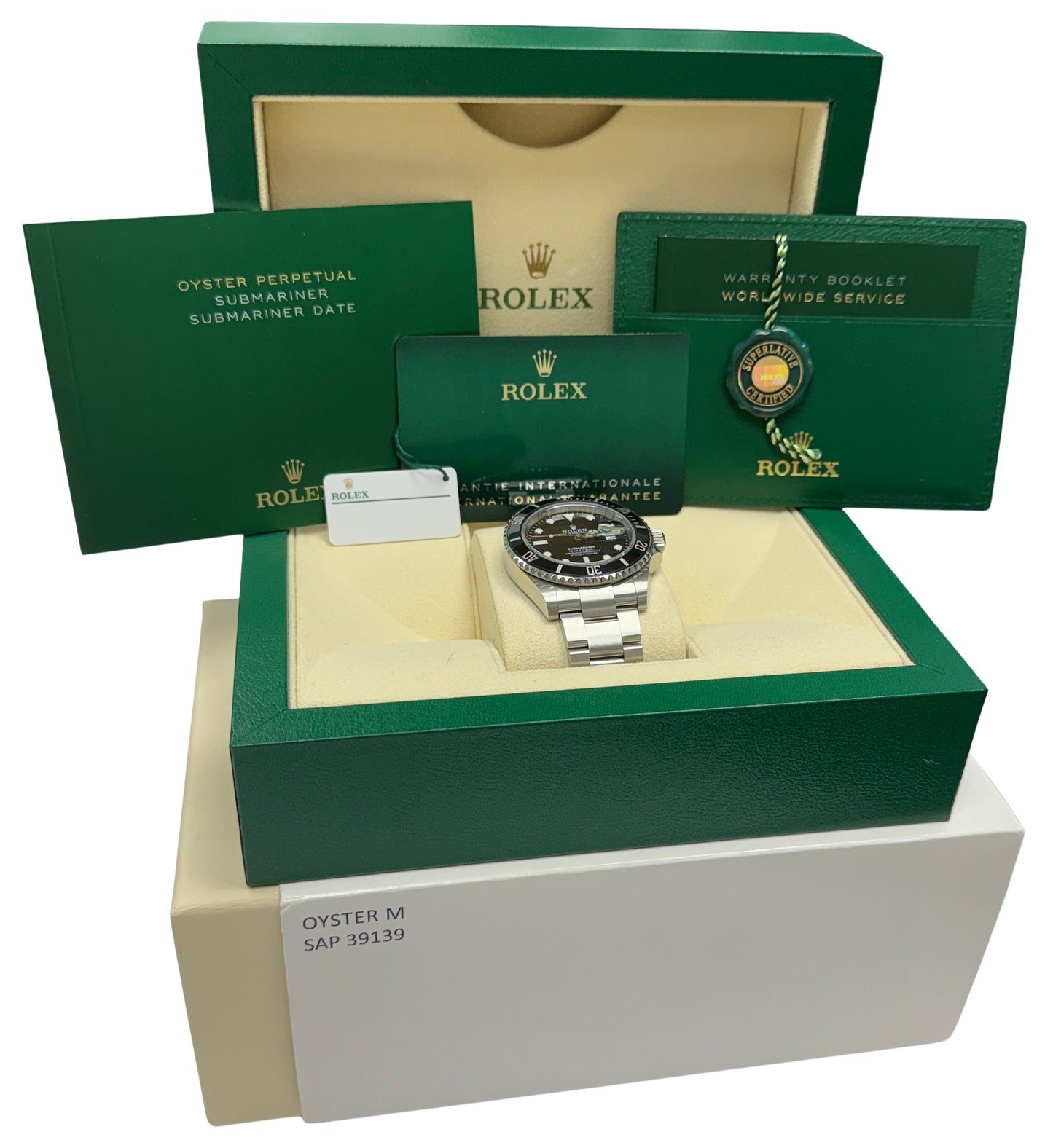 2021 PAPERS Rolex Submariner Date BLACK Ceramic Stainless 41mm 126610 LN BOX