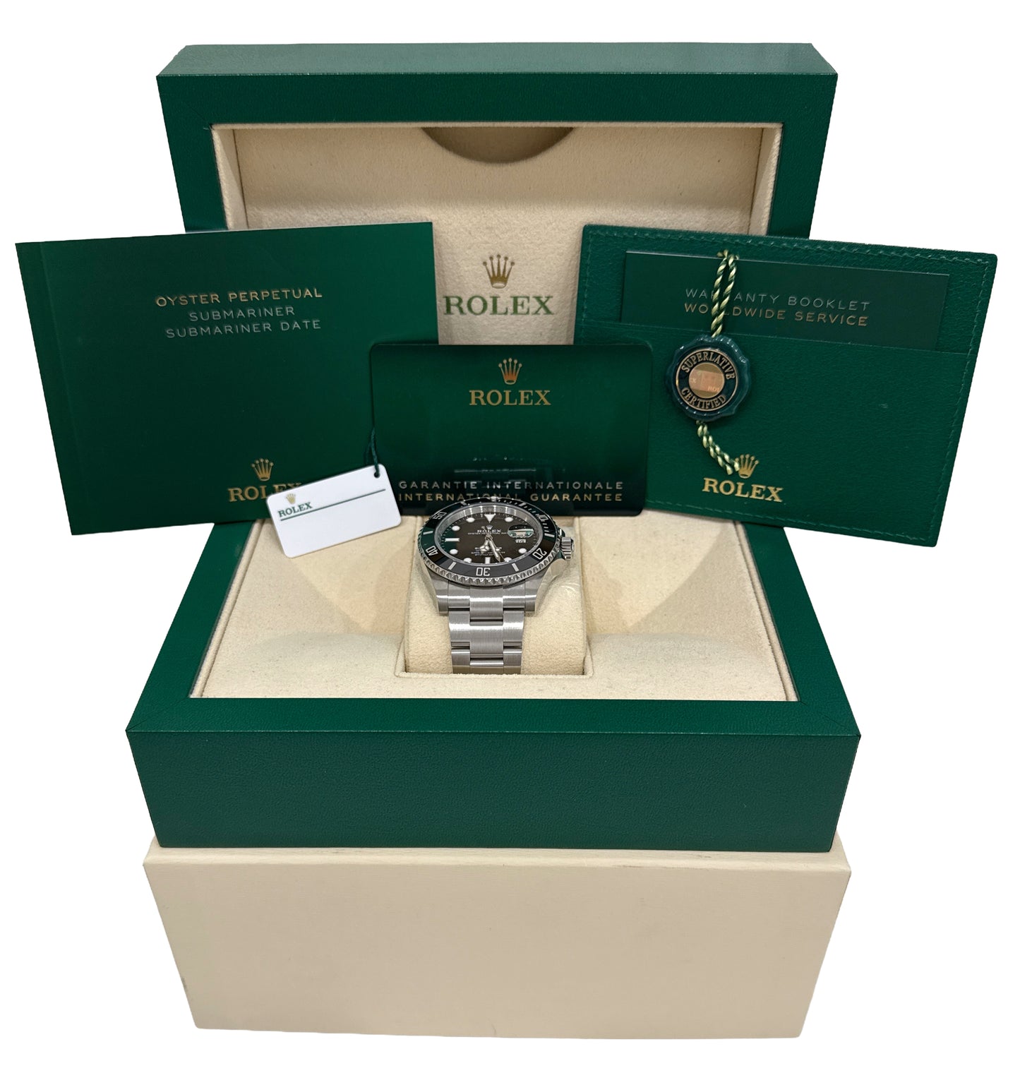 2024 PAPERS Rolex Submariner Date 41 BLACK Stainless Ceramic Watch 126610 LN BOX