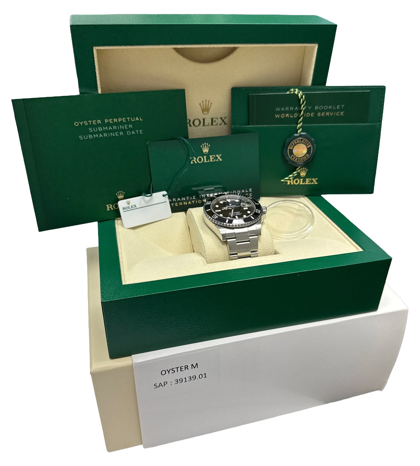 2021 PAPERS Rolex Submariner Date BLACK Ceramic Stainless 41mm 126610 LN BOX