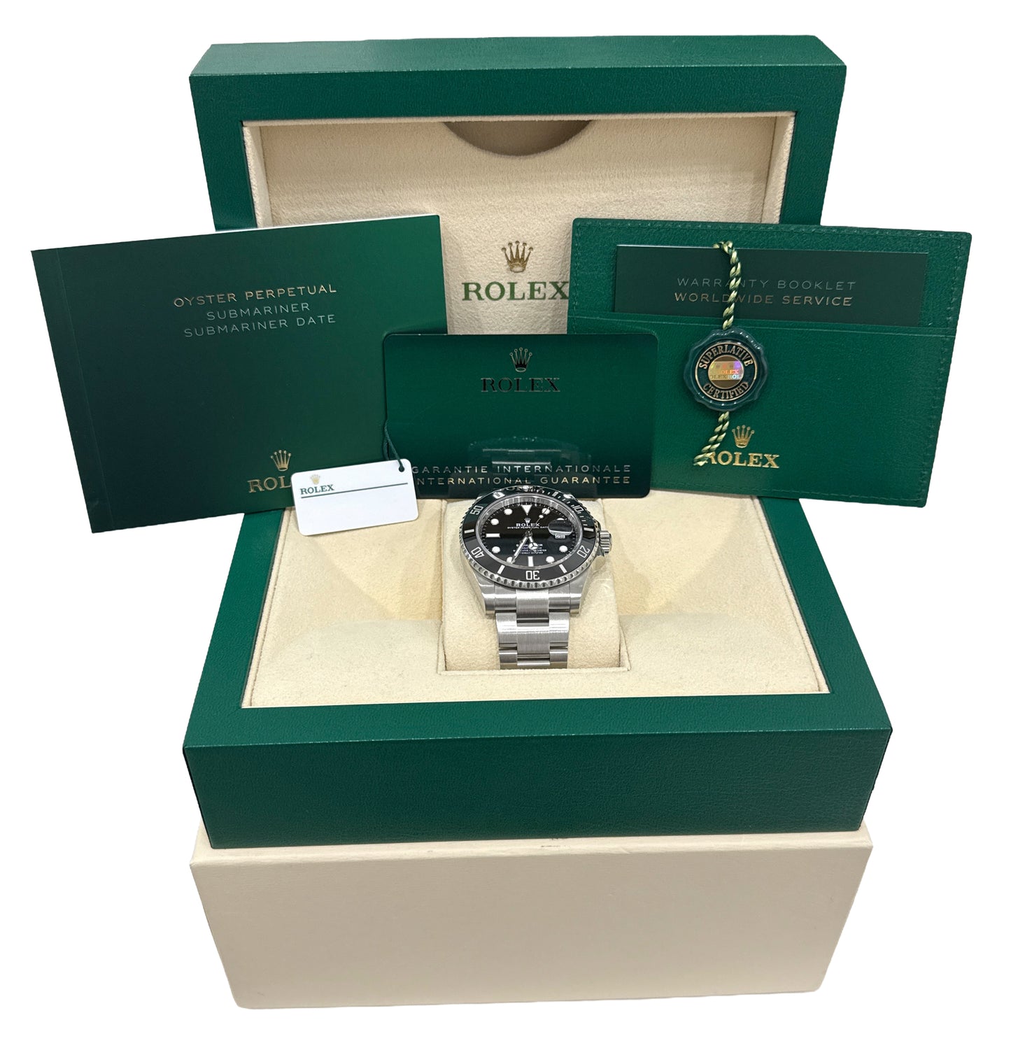2024 PAPERS Rolex Submariner Date 41mm BLACK Stainless Ceramic 126610 LN BOX