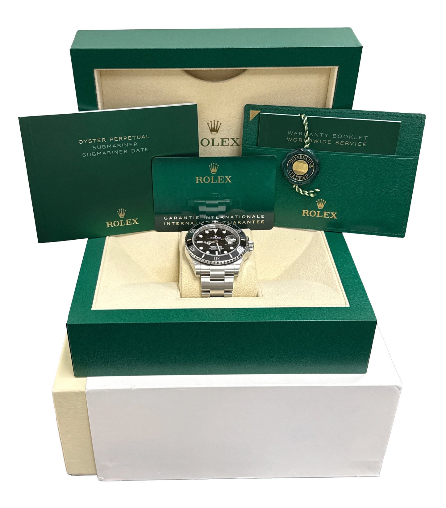 PAPERS Rolex Submariner BLACK Ceramic Stainless Steel 41mm 126610 LN Watch BOX