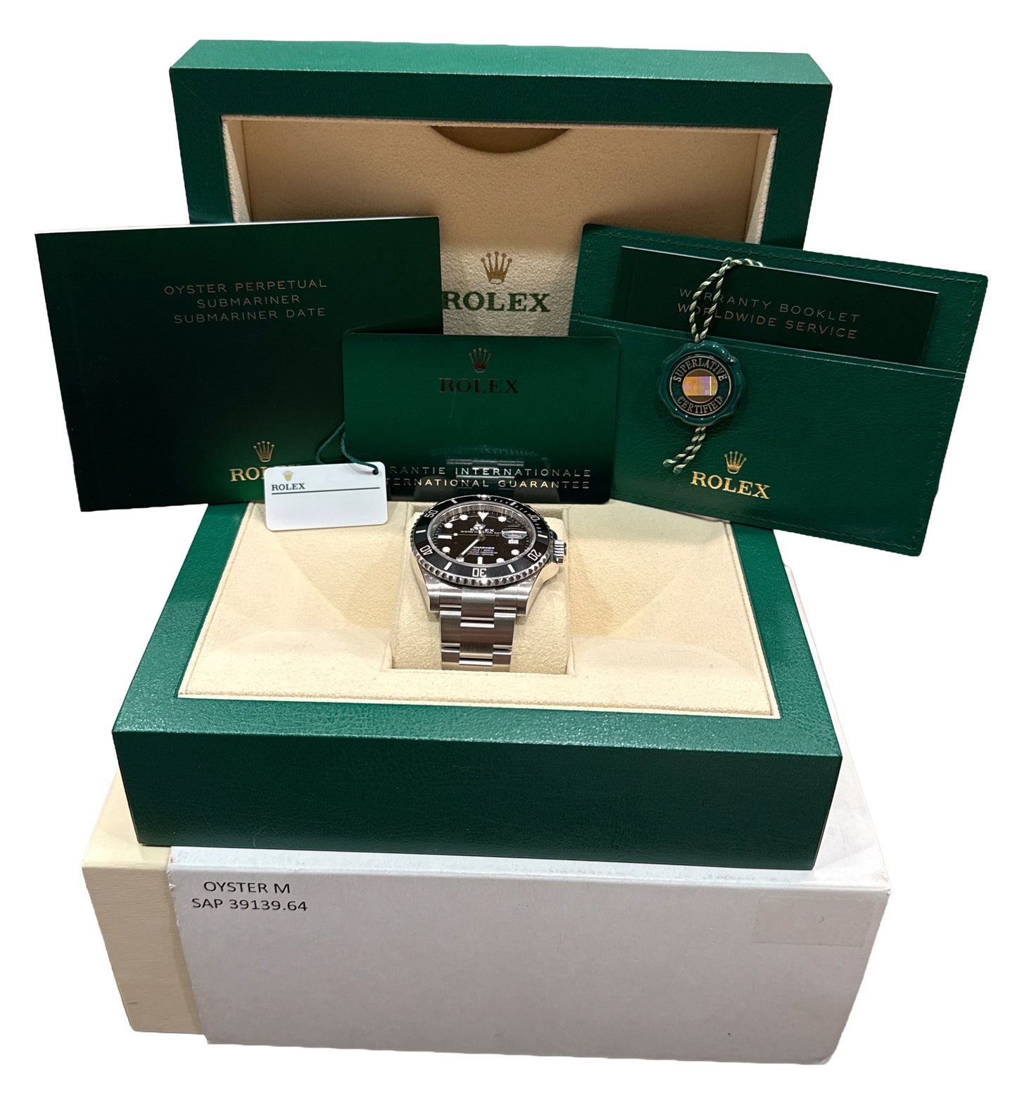 2021 PAPERS Rolex Submariner Date 41mm BLACK Steel Ceramic 126610 LN Watch BOX