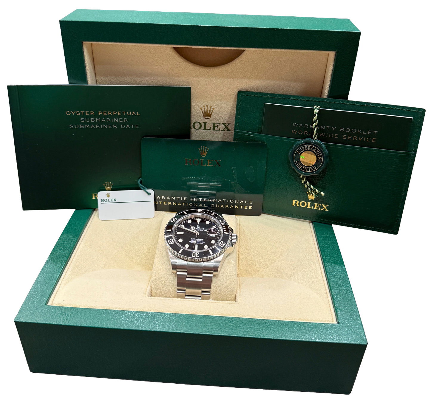 2021 PAPERS Rolex Submariner Date 41mm BLACK Stainless Ceramic 126610 LN BOX
