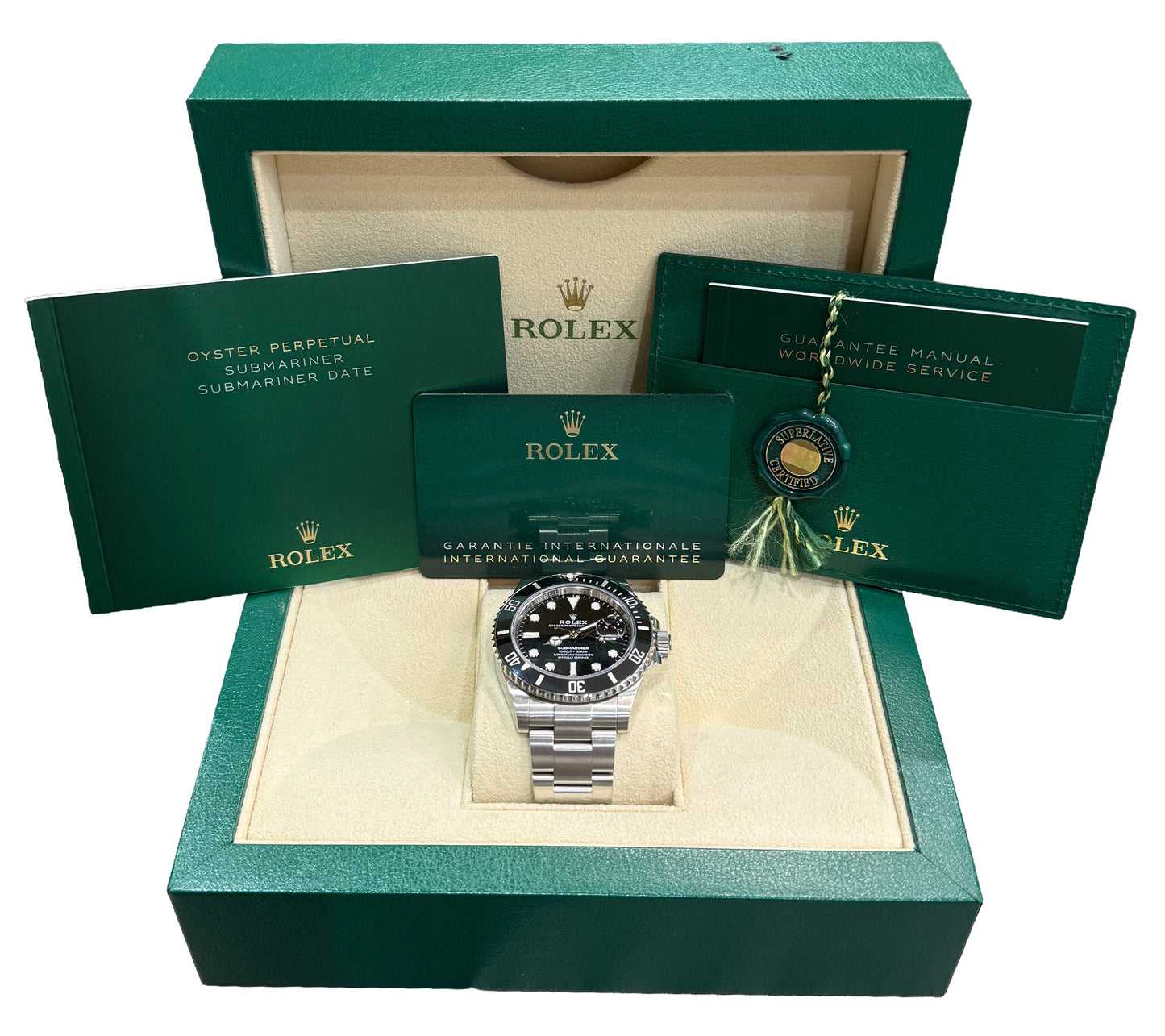 2022 PAPERS Rolex Submariner 41mm BLACK Stainless Steel Ceramic 126610 LN BOX