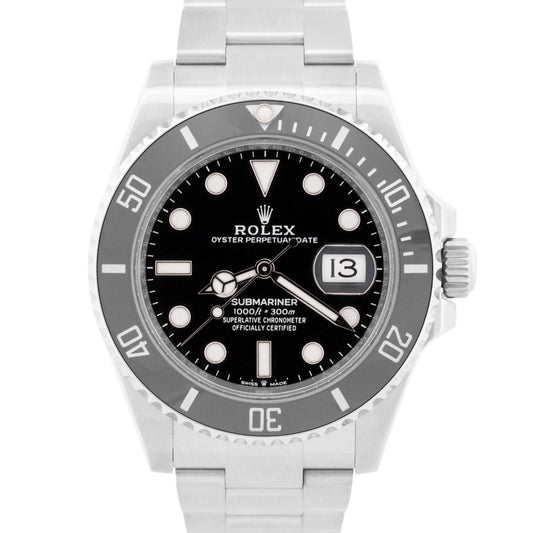2024 PAPERS Rolex Submariner Date BLACK Ceramic Steel 41mm 126610 LN Watch BOX