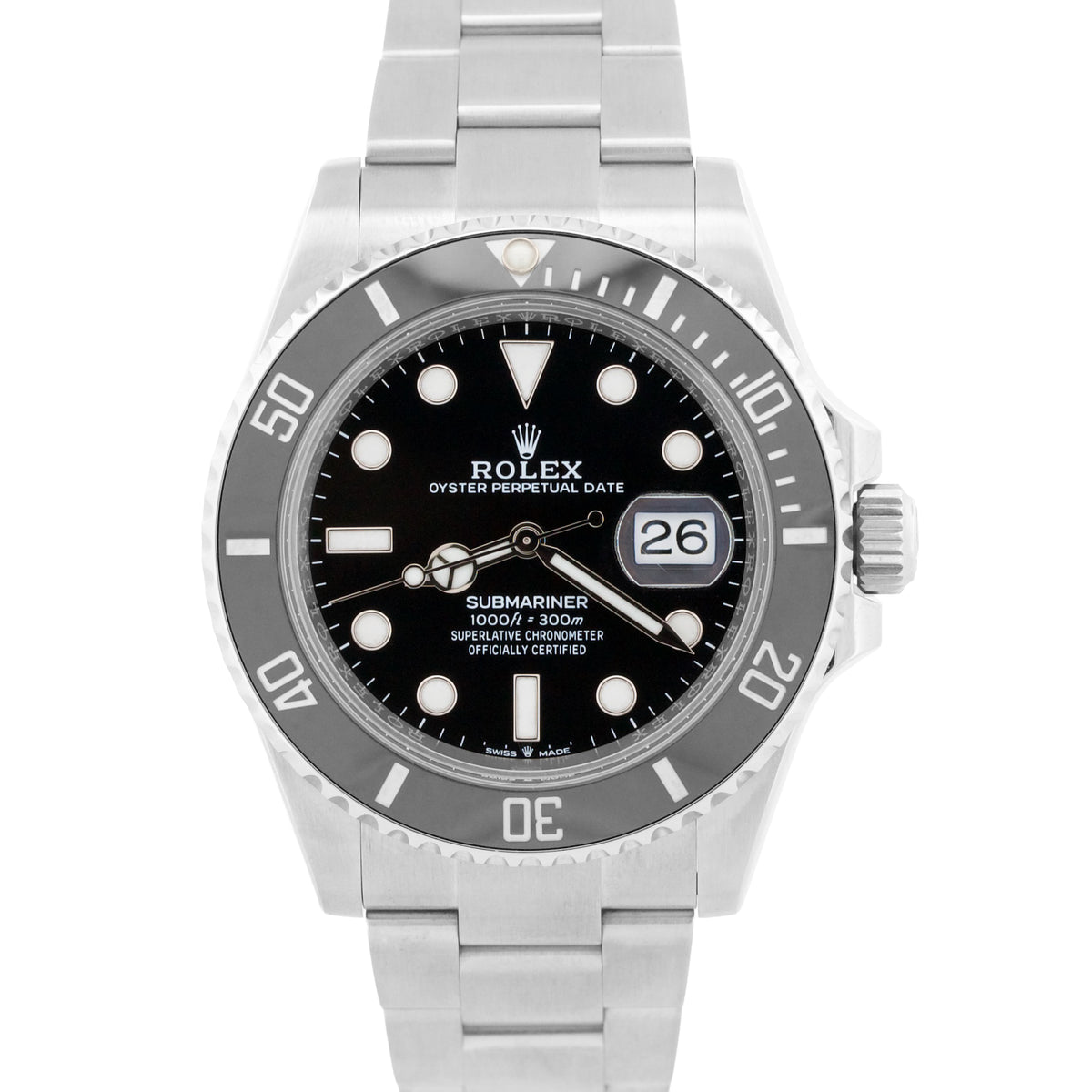 Rolex Submariner Date 126610 LN Black Ceramic Stainless Steel 41mm Watch
