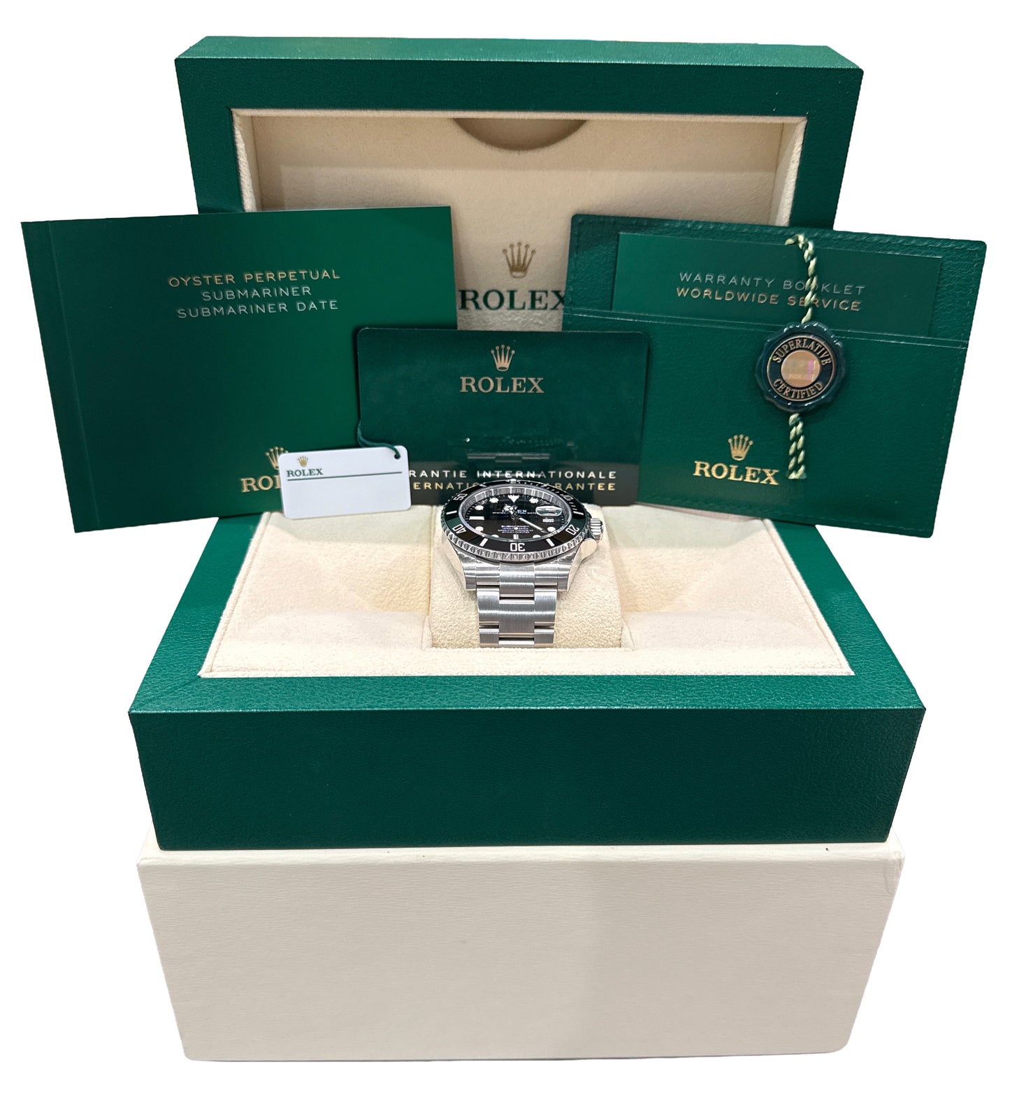 2024 PAPERS Rolex Submariner Date BLACK Ceramic Steel 41mm 126610 LN Watch BOX