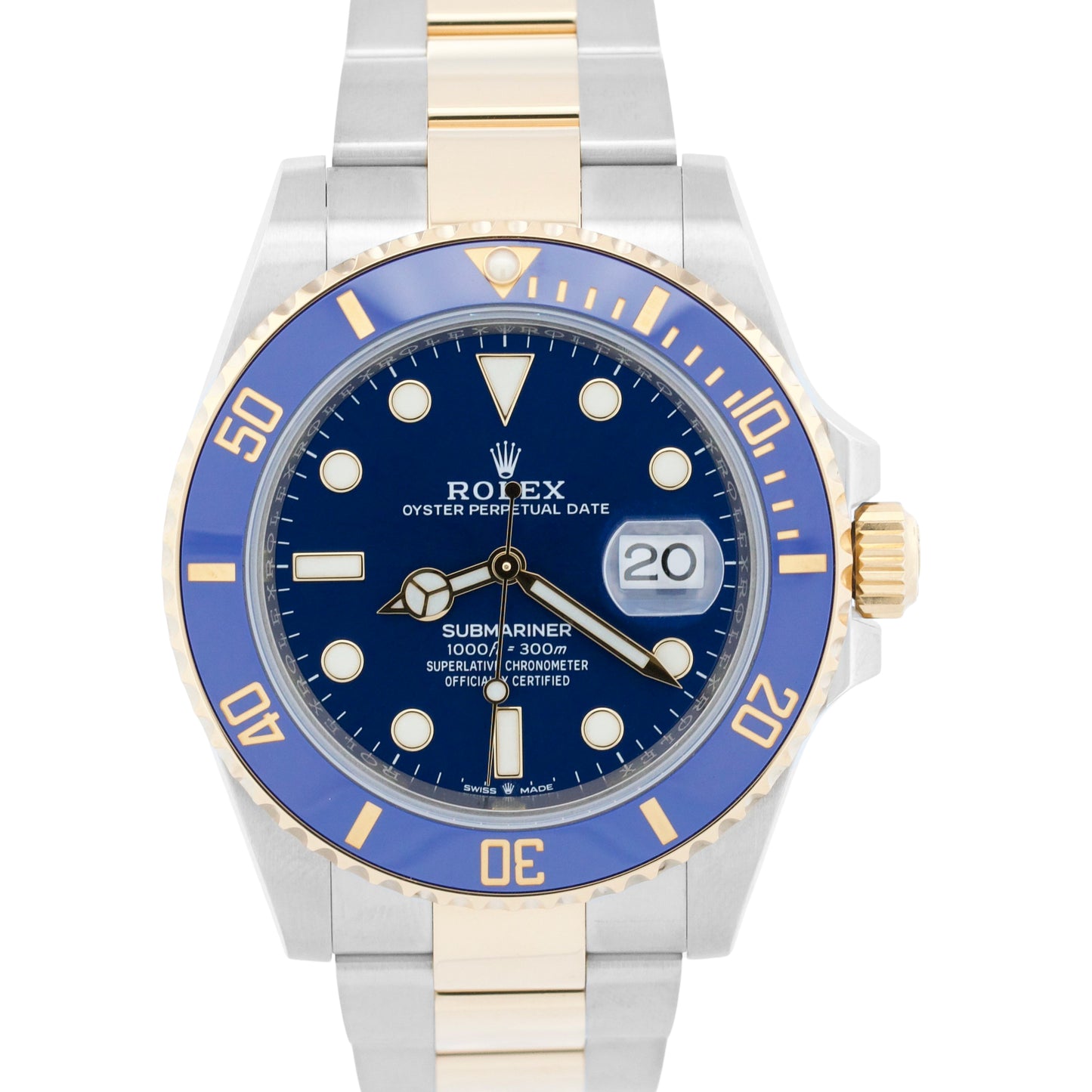 2023 PAPERS Rolex Submariner Date BLUE 41mm Ceramic 18K Gold Steel 126613 LB BOX