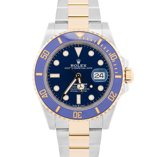 MINT 2025 PAPERS Rolex Submariner Date 41mm BLUE 18K Gold Ceramic 126613 LB BOX