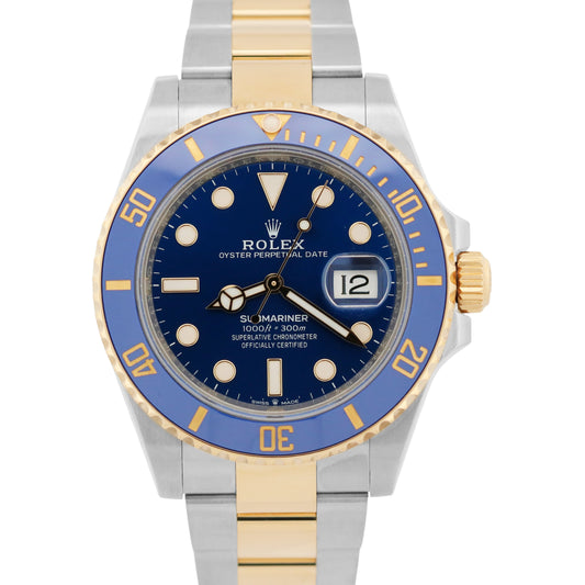 MINT 2024 PAPERS Rolex Submariner Date BLUE 18K Steel 41mm Ceramic 126613 LB BOX