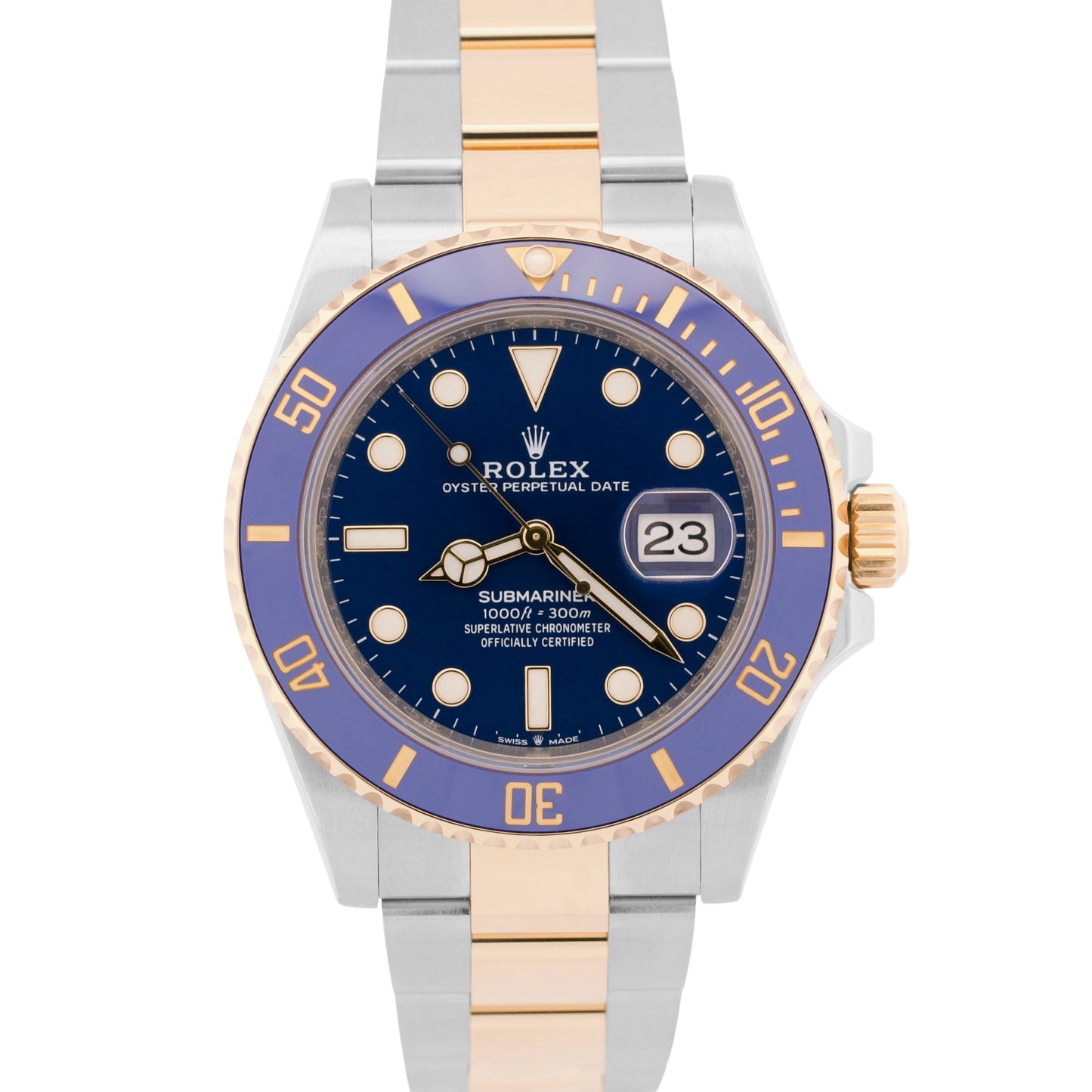 MINT 2023 PAPERS Rolex Submariner Date 41mm BLUE 18K Gold Steel 126613 LB BOX