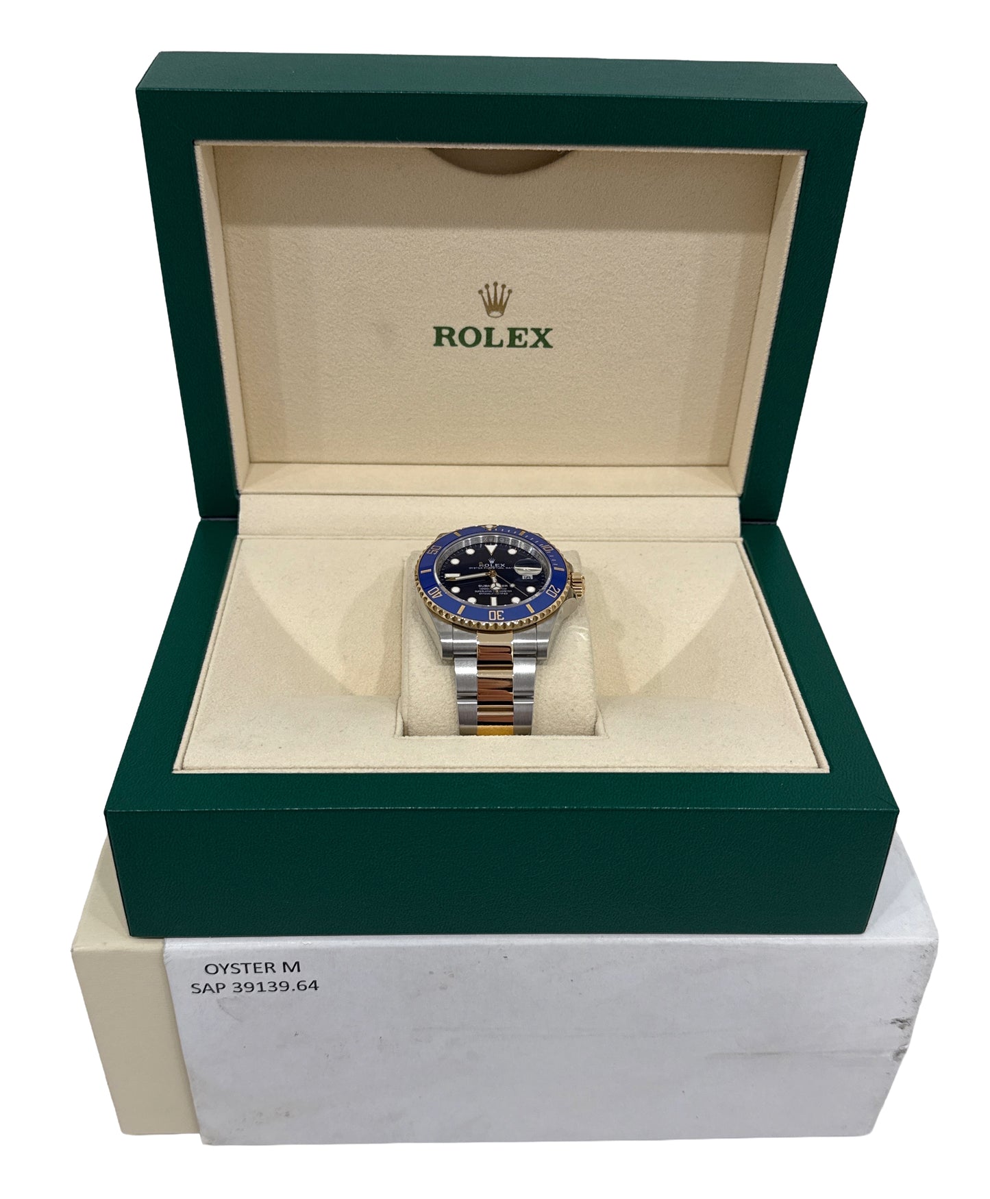 Rolex Submariner Date 41mm Ceramic BLUE Two-Tone 18K Gold Steel 126613 LB BOX