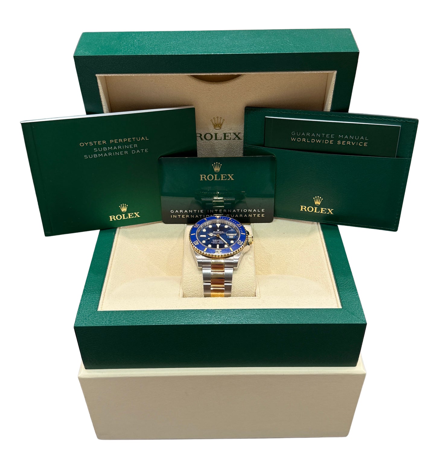 2020 Rolex Submariner Date 126613 LB Blue Two-Tone 18K Steel 41mm Box Papers