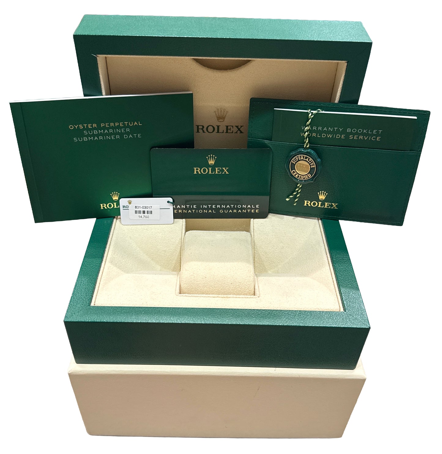 2022 PAPERS Rolex Submariner Date BLACK Two-Tone Gold 41mm 126613 LN Watch BOX