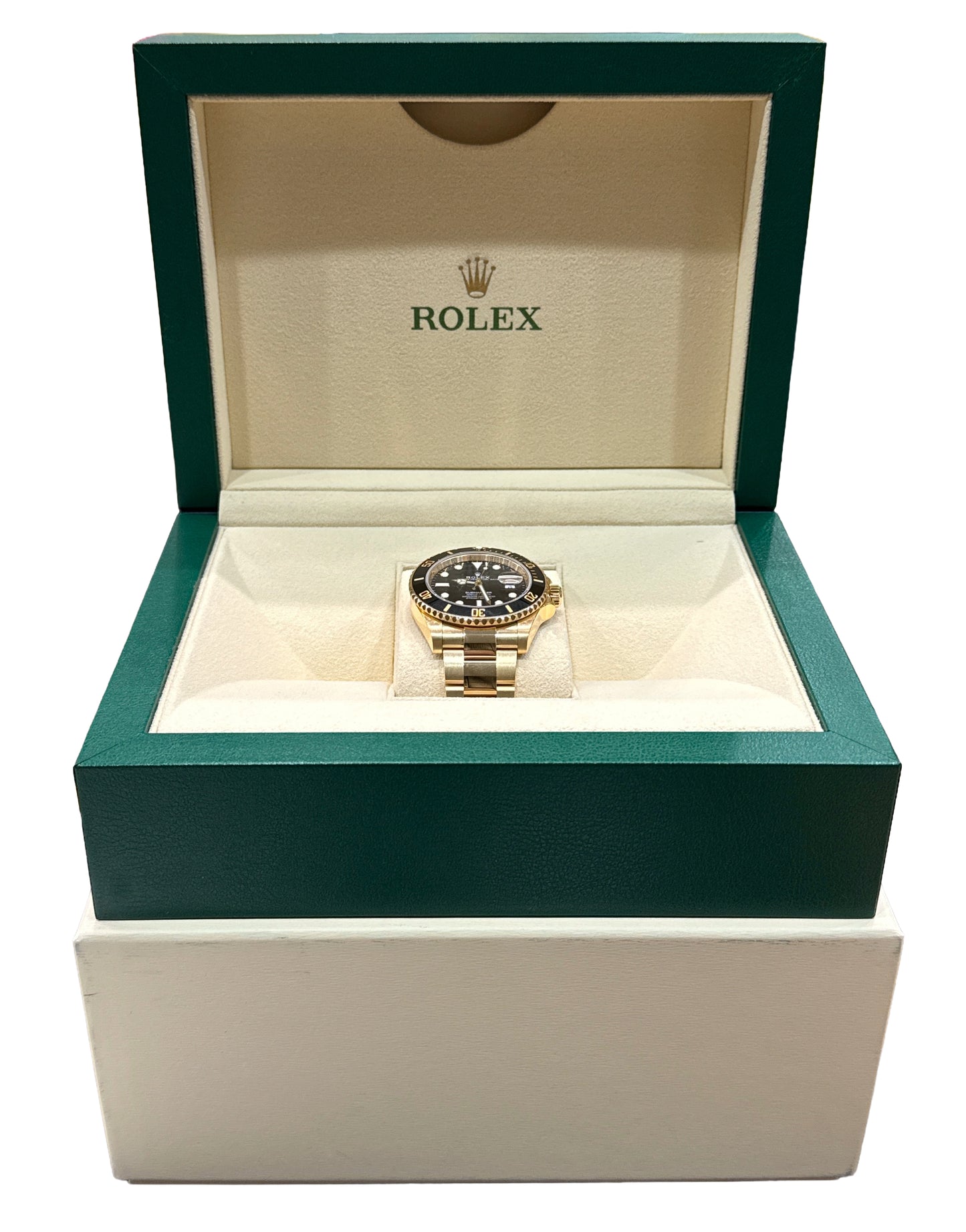 Rolex Submariner Date 41mm BLACK 18K Yellow Gold Ceramic Watch 126618 LN BOX