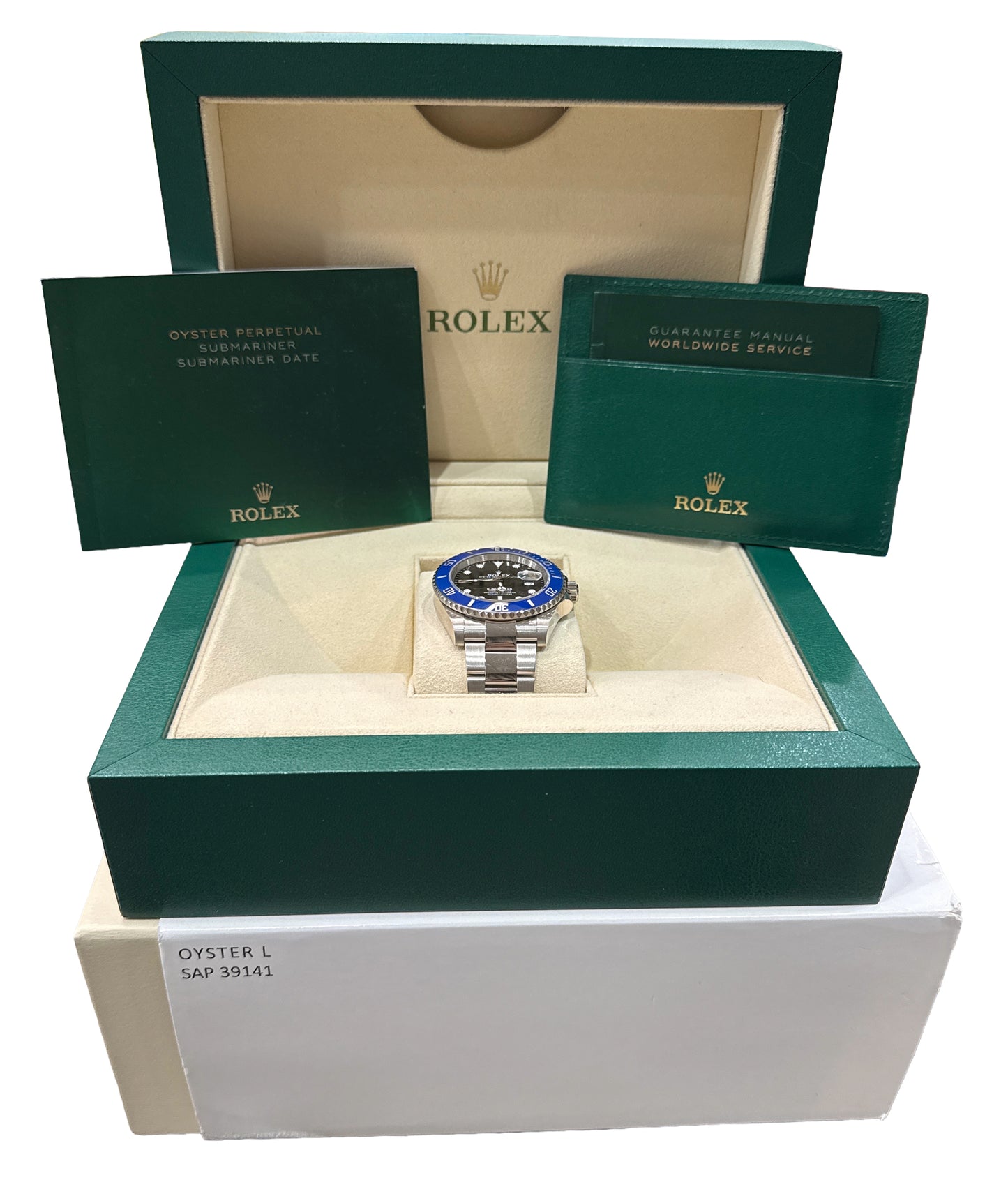 Rolex Submariner Date 41 BLUEBERRY 18K White Gold BLUE Ceramic 126619 LB BOX